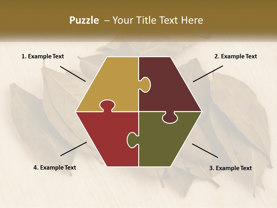 A Pile Of Leaves Sitting On Top Of A Wooden Table PowerPoint Template