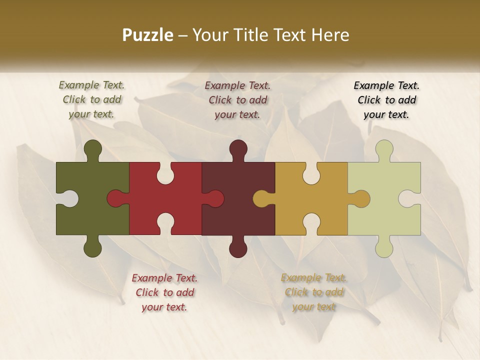 A Pile Of Leaves Sitting On Top Of A Wooden Table PowerPoint Template