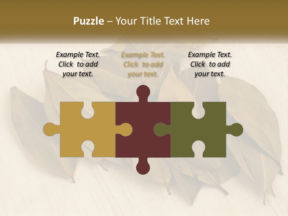 A Pile Of Leaves Sitting On Top Of A Wooden Table PowerPoint Template