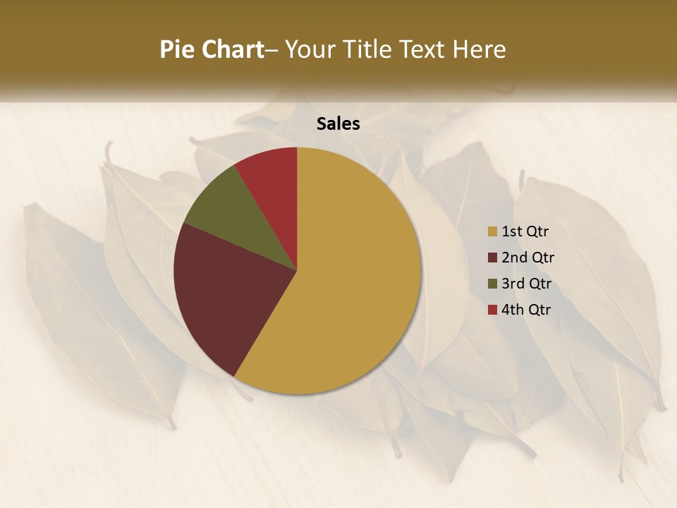 A Pile Of Leaves Sitting On Top Of A Wooden Table PowerPoint Template