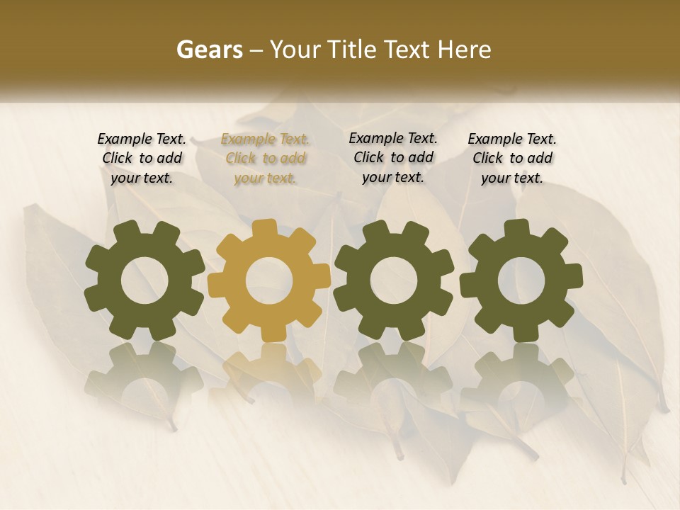 A Pile Of Leaves Sitting On Top Of A Wooden Table PowerPoint Template