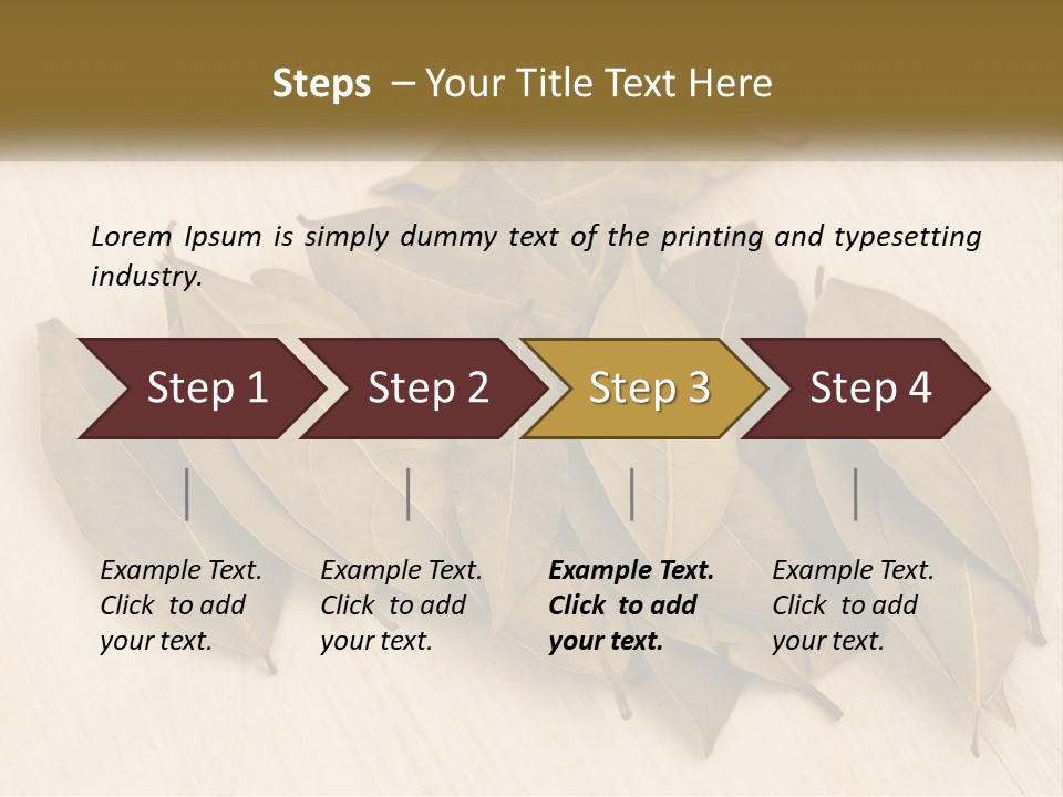 A Pile Of Leaves Sitting On Top Of A Wooden Table PowerPoint Template