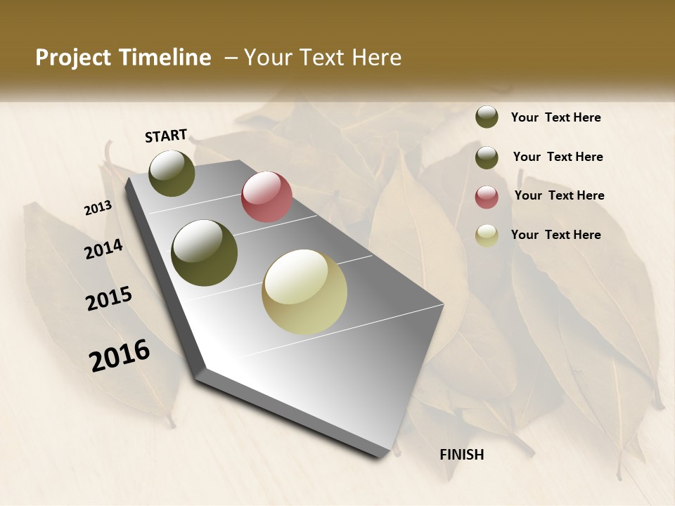 A Pile Of Leaves Sitting On Top Of A Wooden Table PowerPoint Template