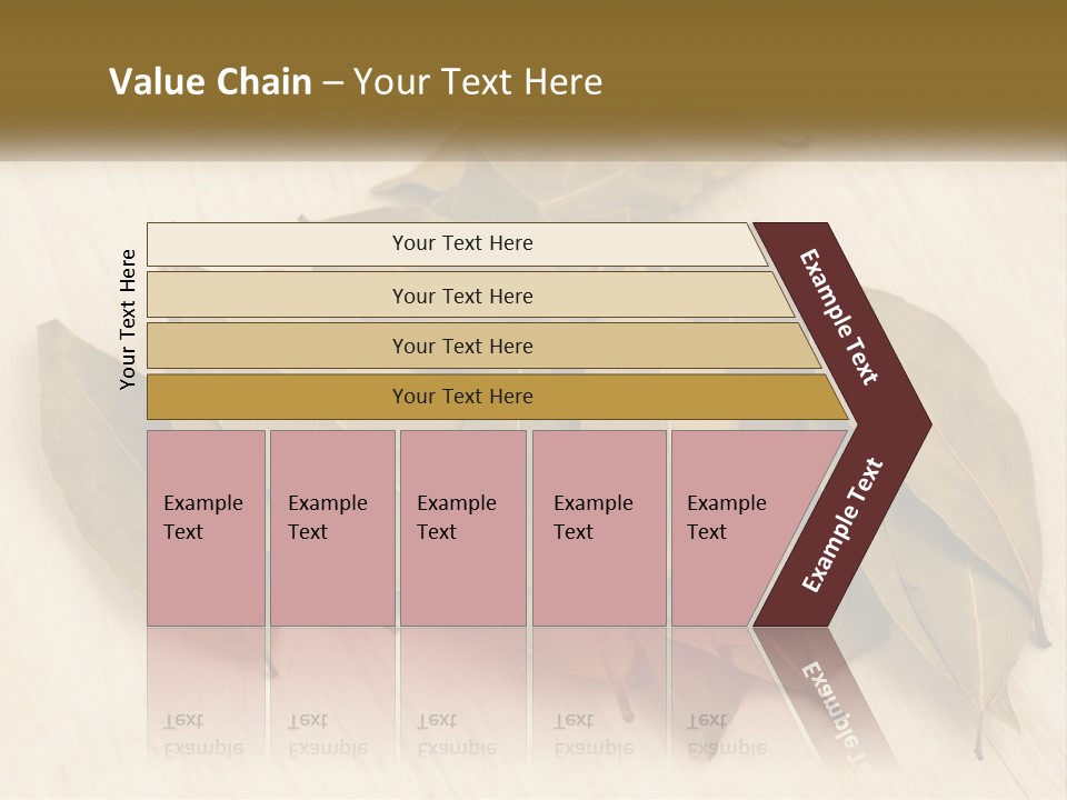 A Pile Of Leaves Sitting On Top Of A Wooden Table PowerPoint Template
