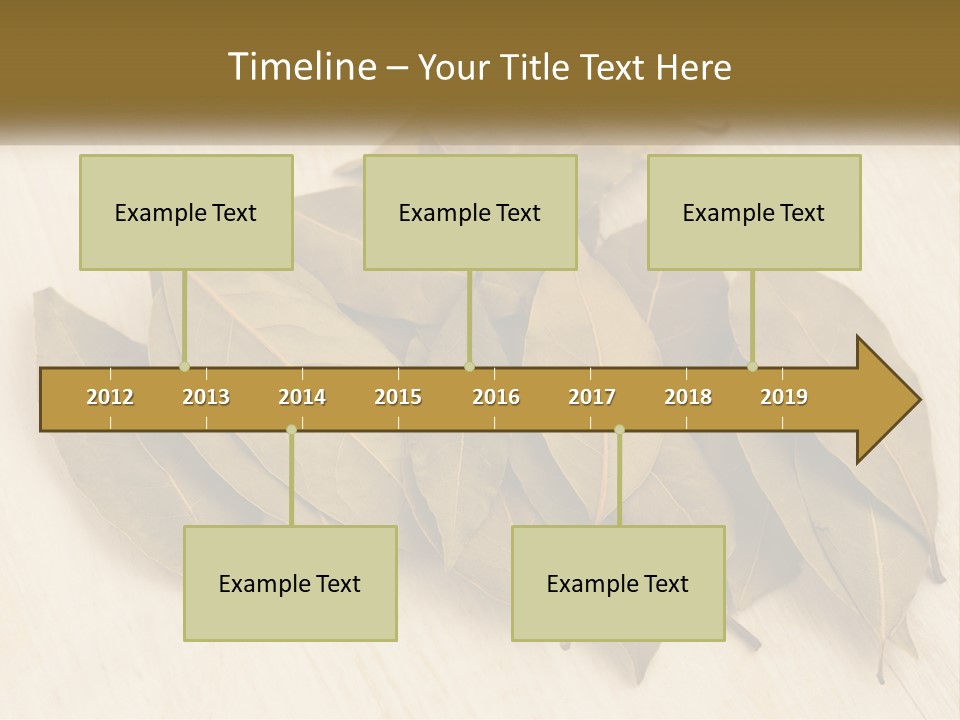A Pile Of Leaves Sitting On Top Of A Wooden Table PowerPoint Template