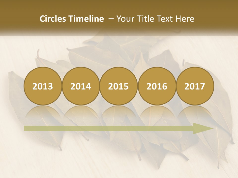 A Pile Of Leaves Sitting On Top Of A Wooden Table PowerPoint Template