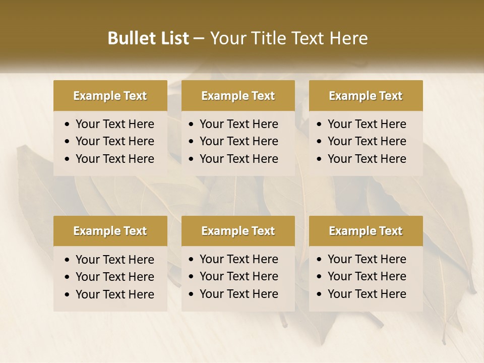 A Pile Of Leaves Sitting On Top Of A Wooden Table PowerPoint Template