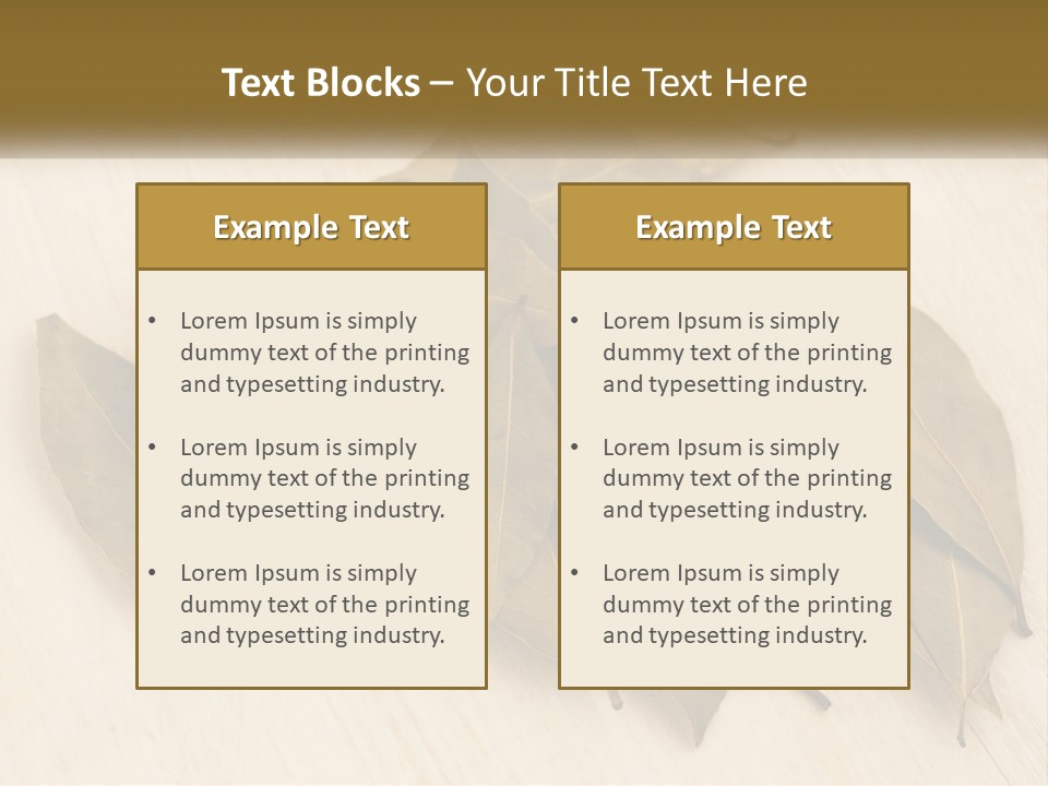 A Pile Of Leaves Sitting On Top Of A Wooden Table PowerPoint Template