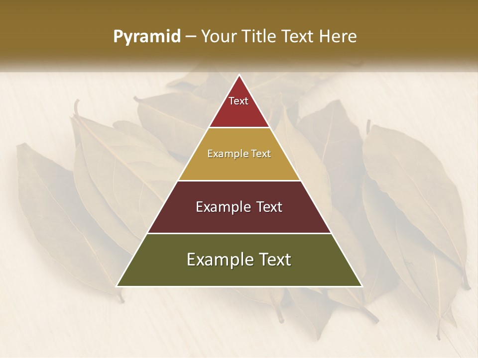 A Pile Of Leaves Sitting On Top Of A Wooden Table PowerPoint Template