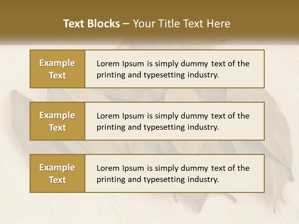 A Pile Of Leaves Sitting On Top Of A Wooden Table PowerPoint Template