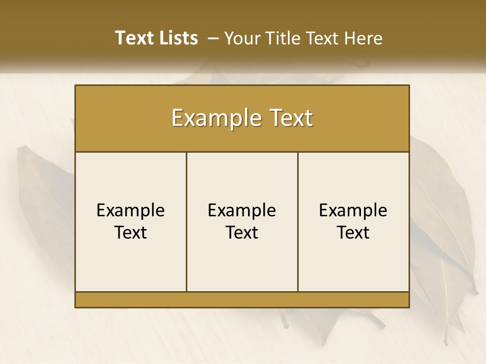 A Pile Of Leaves Sitting On Top Of A Wooden Table PowerPoint Template