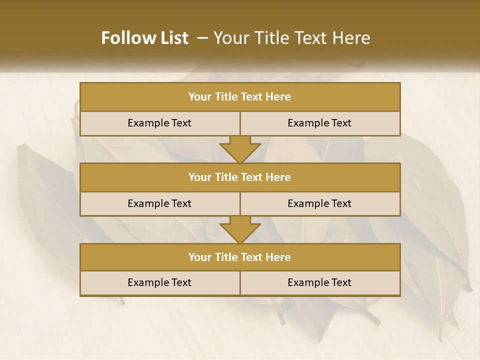 A Pile Of Leaves Sitting On Top Of A Wooden Table PowerPoint Template