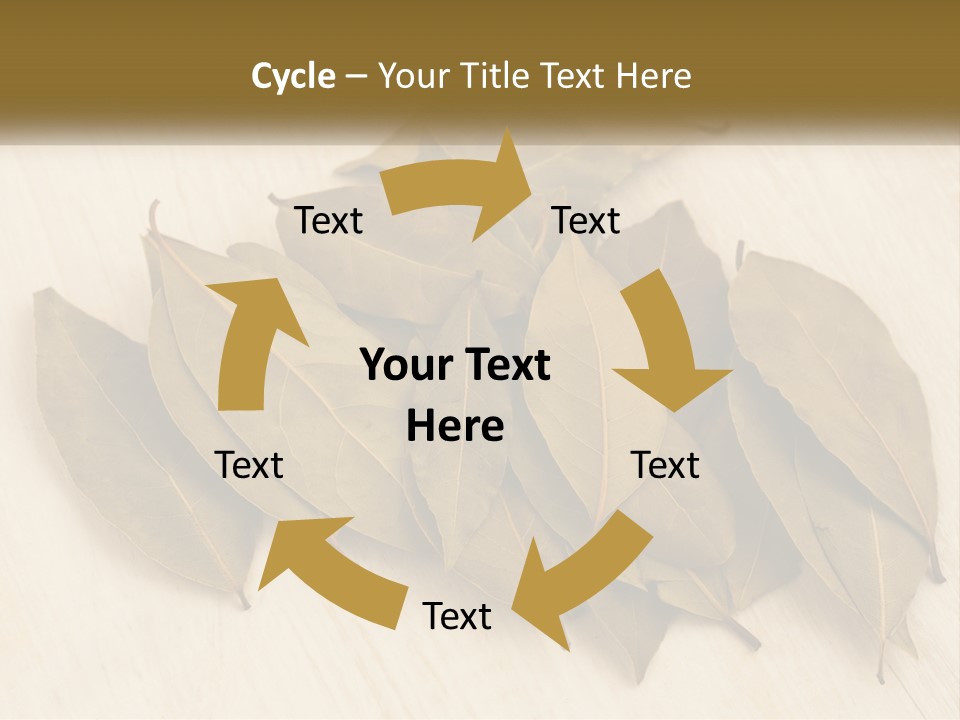 A Pile Of Leaves Sitting On Top Of A Wooden Table PowerPoint Template