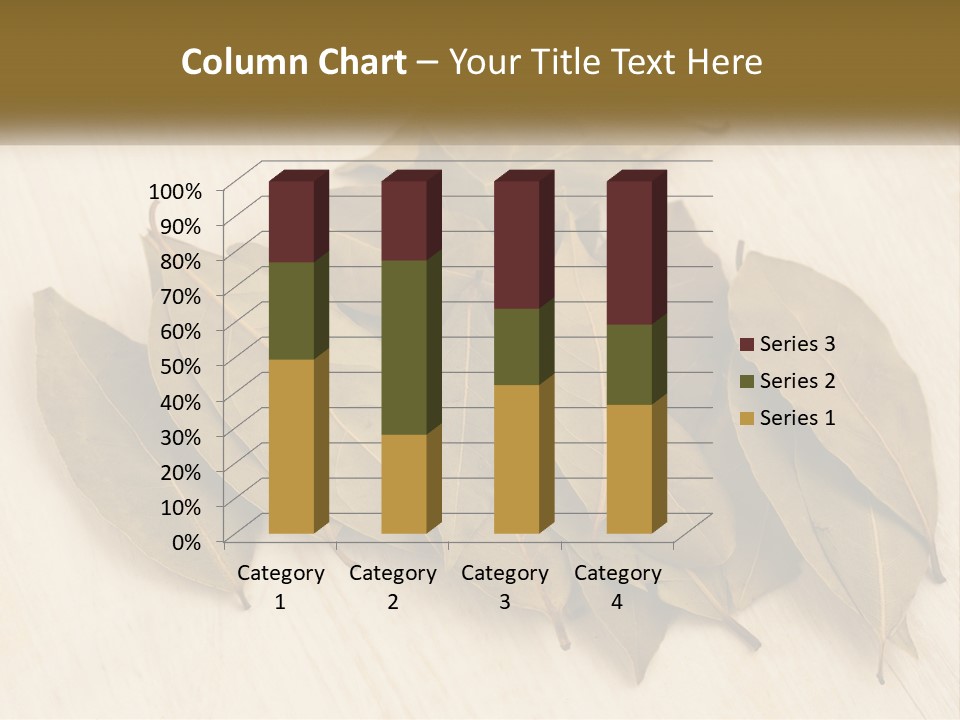 A Pile Of Leaves Sitting On Top Of A Wooden Table PowerPoint Template