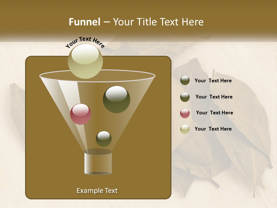 A Pile Of Leaves Sitting On Top Of A Wooden Table PowerPoint Template