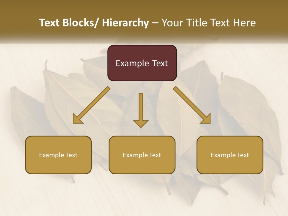 A Pile Of Leaves Sitting On Top Of A Wooden Table PowerPoint Template