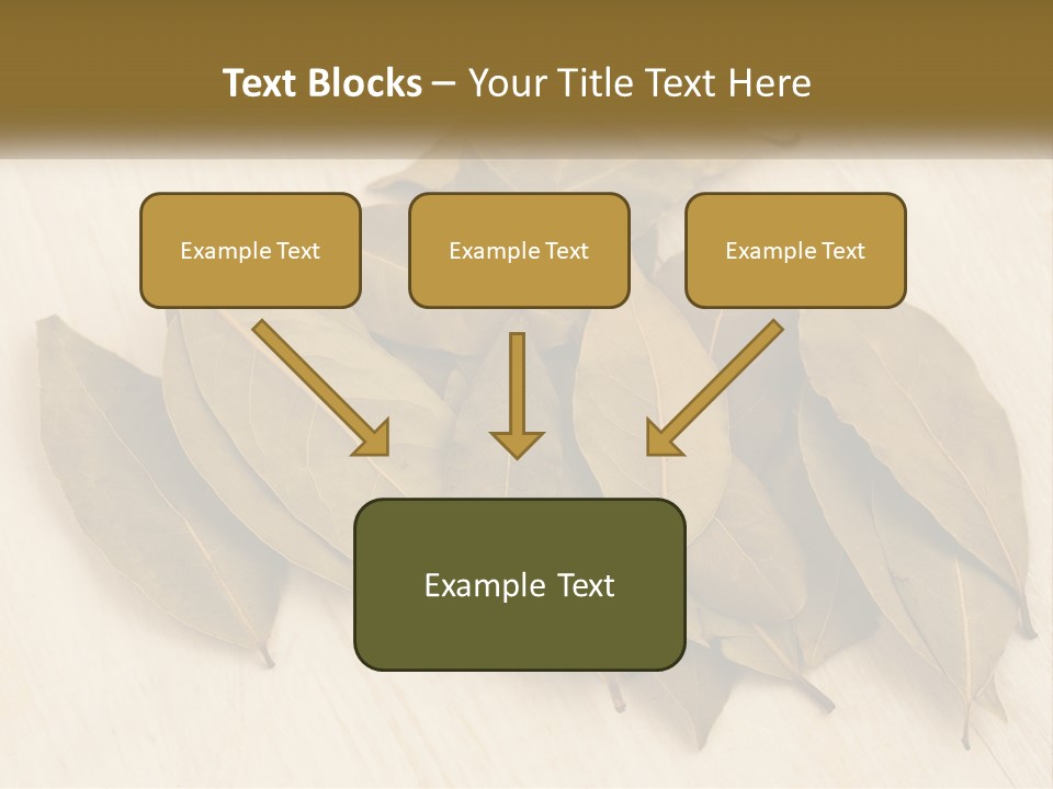 A Pile Of Leaves Sitting On Top Of A Wooden Table PowerPoint Template