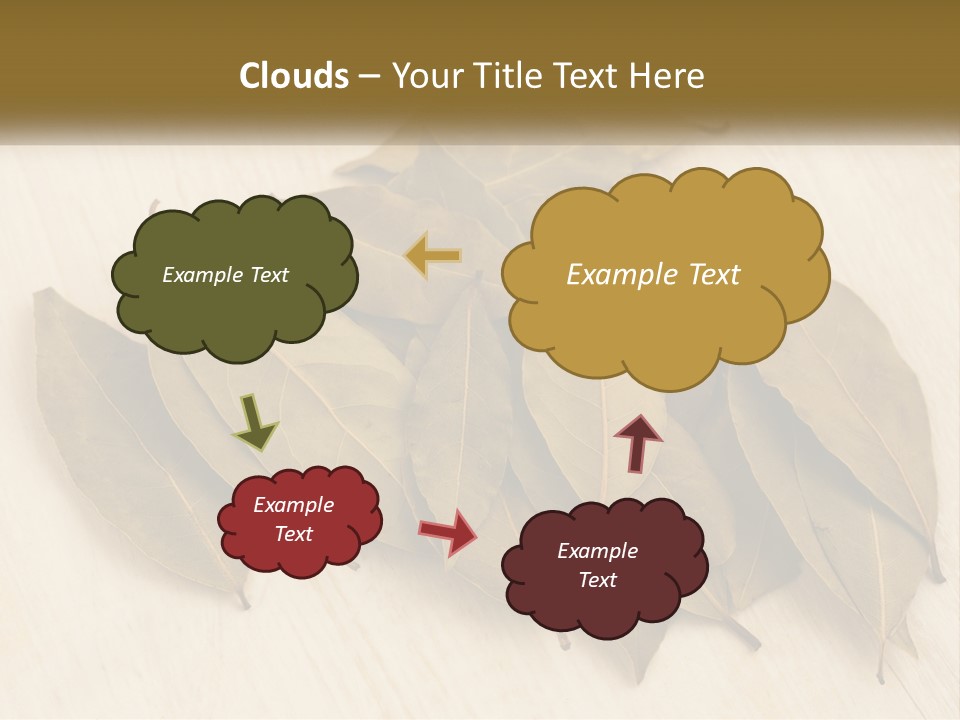A Pile Of Leaves Sitting On Top Of A Wooden Table PowerPoint Template