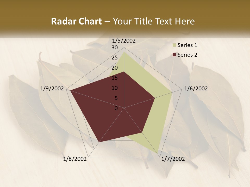 A Pile Of Leaves Sitting On Top Of A Wooden Table PowerPoint Template