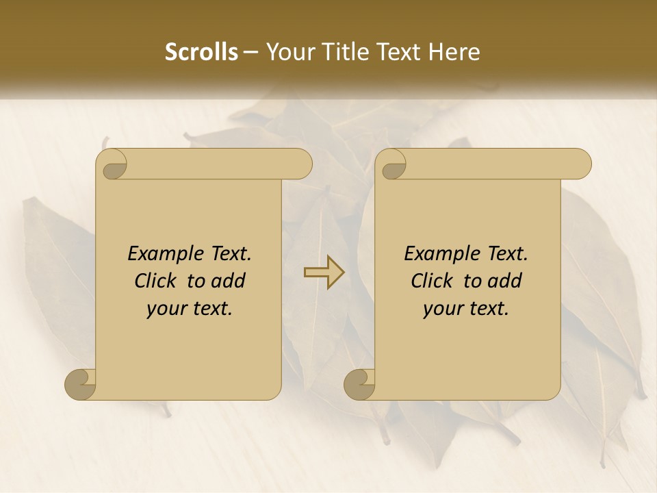 A Pile Of Leaves Sitting On Top Of A Wooden Table PowerPoint Template