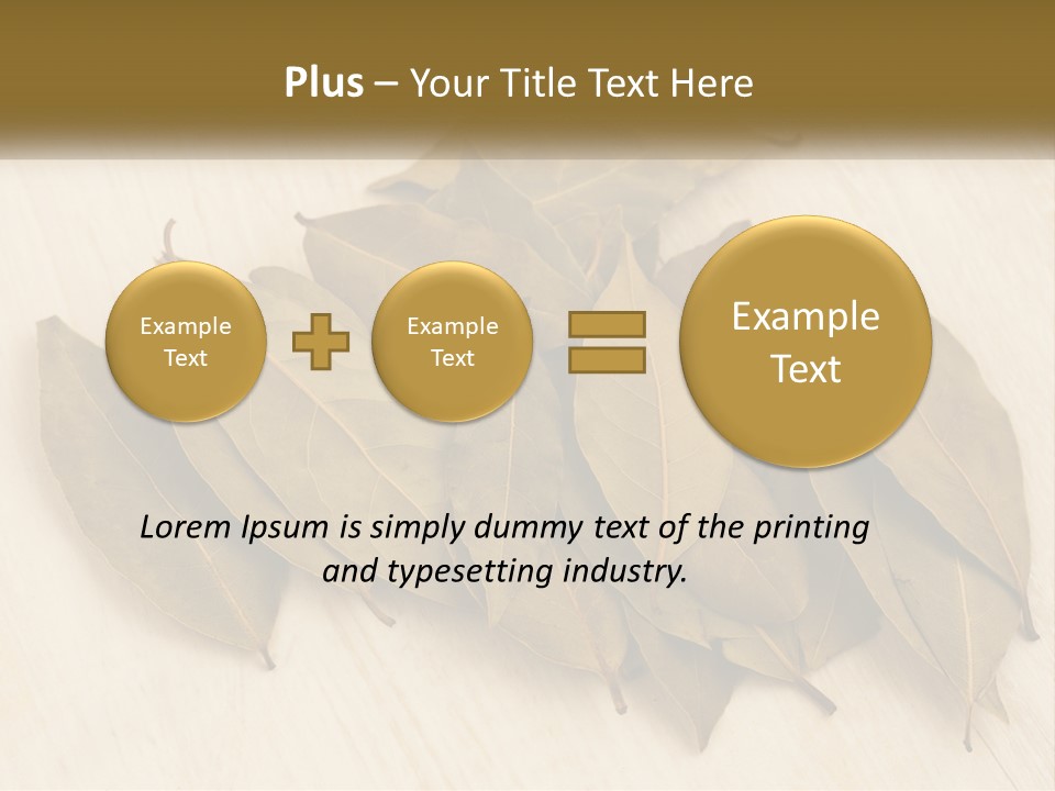 A Pile Of Leaves Sitting On Top Of A Wooden Table PowerPoint Template