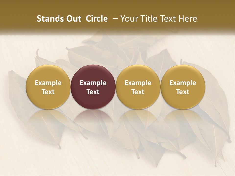 A Pile Of Leaves Sitting On Top Of A Wooden Table PowerPoint Template