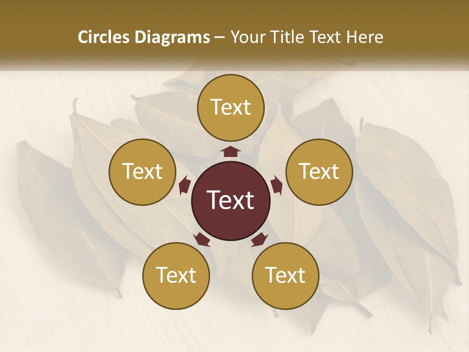 A Pile Of Leaves Sitting On Top Of A Wooden Table PowerPoint Template