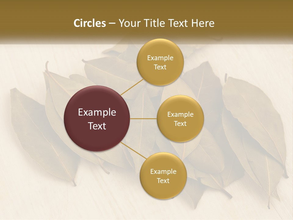 A Pile Of Leaves Sitting On Top Of A Wooden Table PowerPoint Template