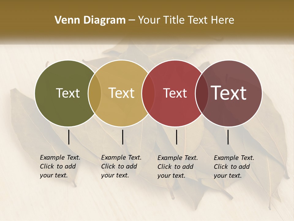 A Pile Of Leaves Sitting On Top Of A Wooden Table PowerPoint Template