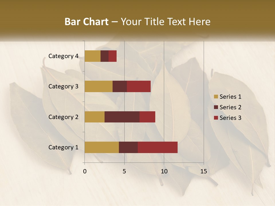 A Pile Of Leaves Sitting On Top Of A Wooden Table PowerPoint Template