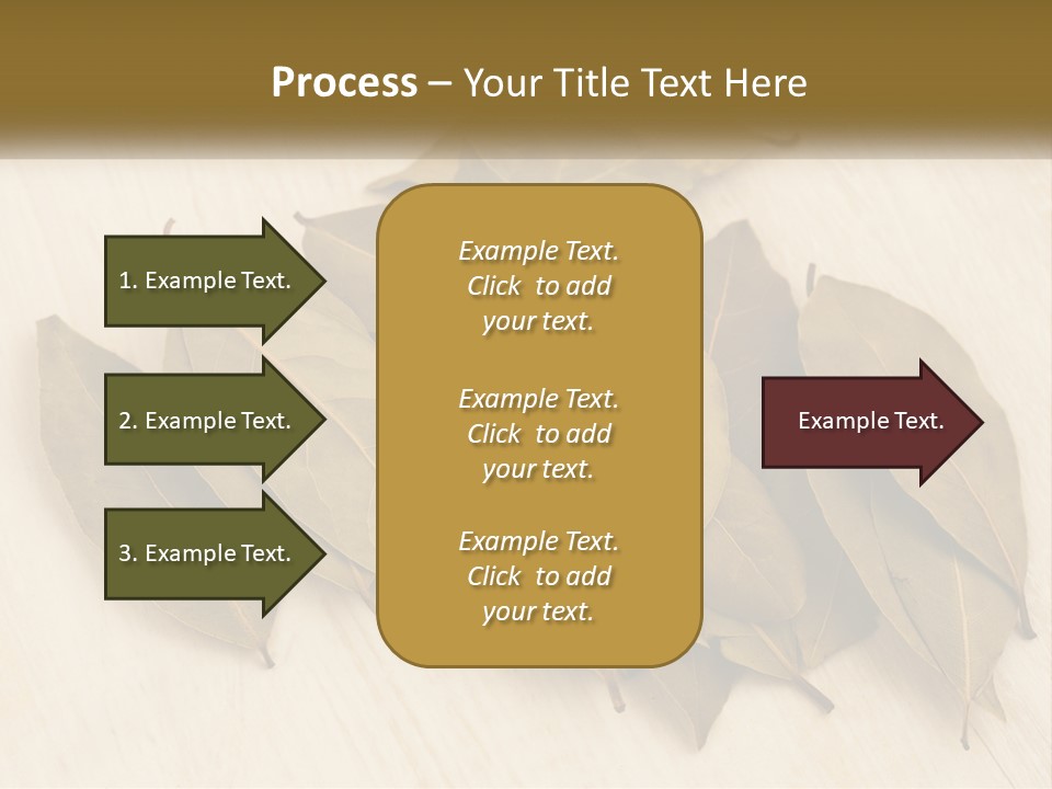 A Pile Of Leaves Sitting On Top Of A Wooden Table PowerPoint Template