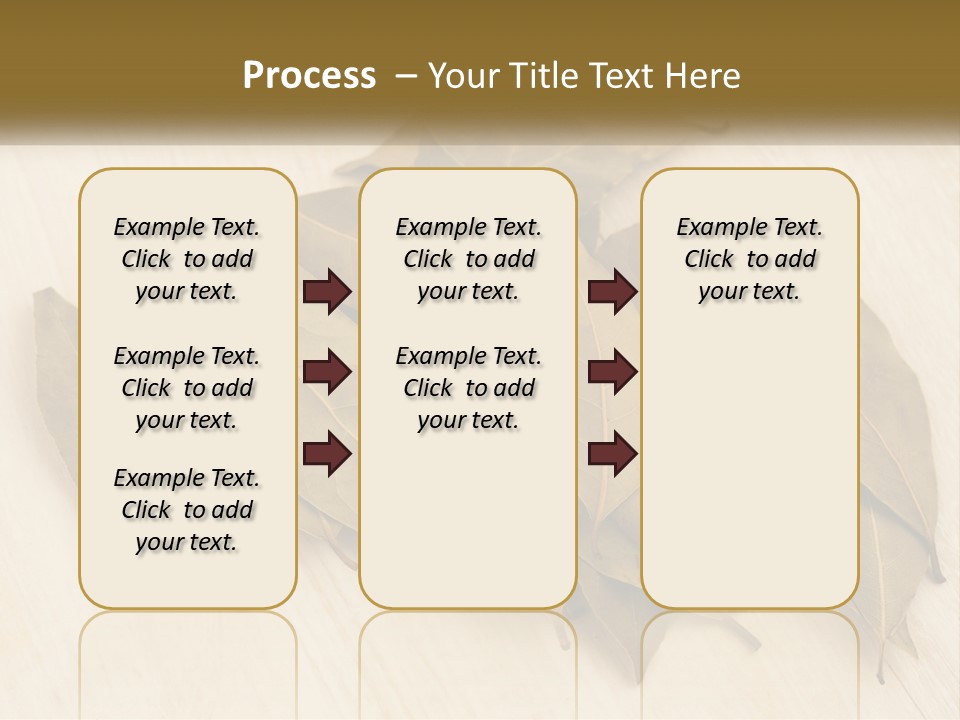 A Pile Of Leaves Sitting On Top Of A Wooden Table PowerPoint Template