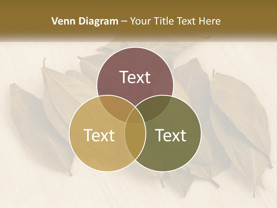 A Pile Of Leaves Sitting On Top Of A Wooden Table PowerPoint Template