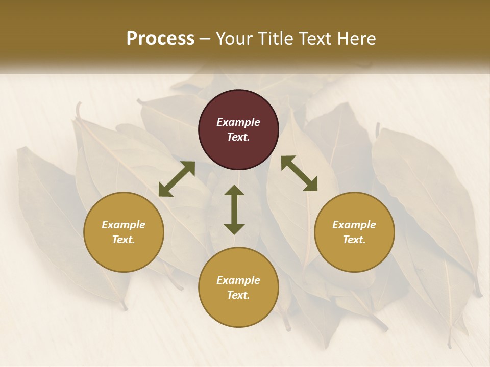A Pile Of Leaves Sitting On Top Of A Wooden Table PowerPoint Template