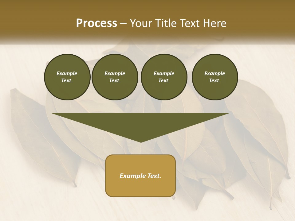 A Pile Of Leaves Sitting On Top Of A Wooden Table PowerPoint Template