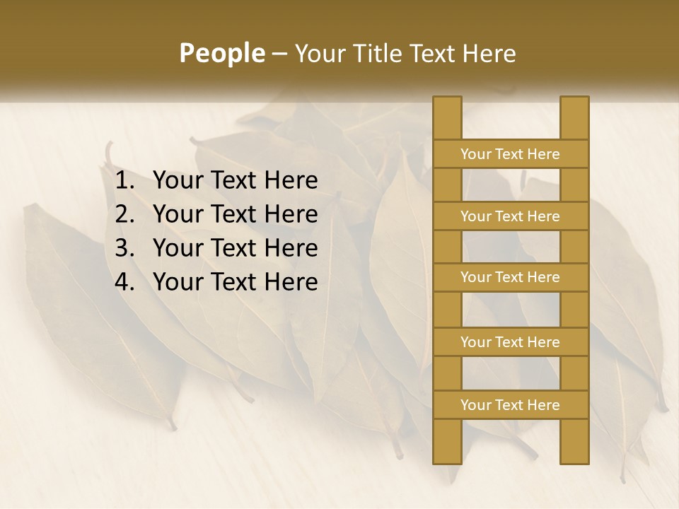 A Pile Of Leaves Sitting On Top Of A Wooden Table PowerPoint Template
