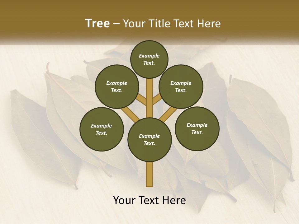 A Pile Of Leaves Sitting On Top Of A Wooden Table PowerPoint Template