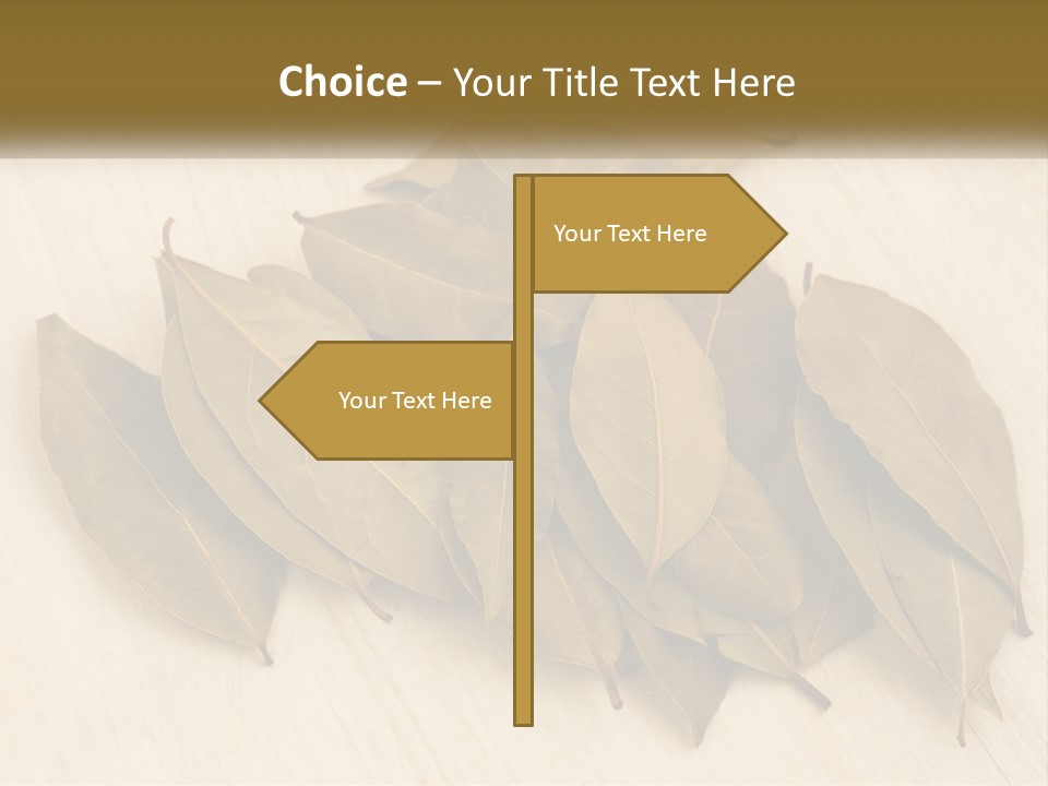 A Pile Of Leaves Sitting On Top Of A Wooden Table PowerPoint Template