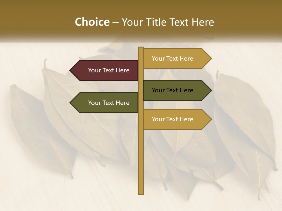 A Pile Of Leaves Sitting On Top Of A Wooden Table PowerPoint Template
