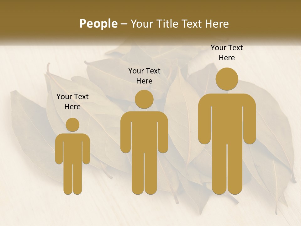 A Pile Of Leaves Sitting On Top Of A Wooden Table PowerPoint Template