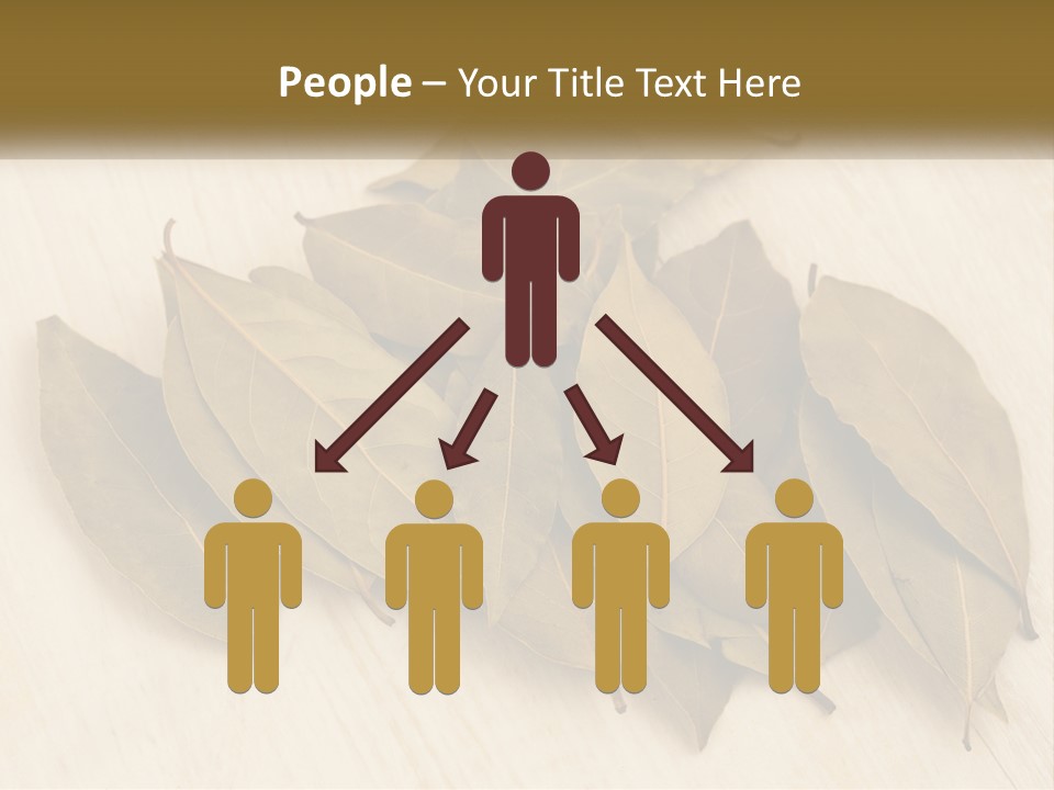 A Pile Of Leaves Sitting On Top Of A Wooden Table PowerPoint Template