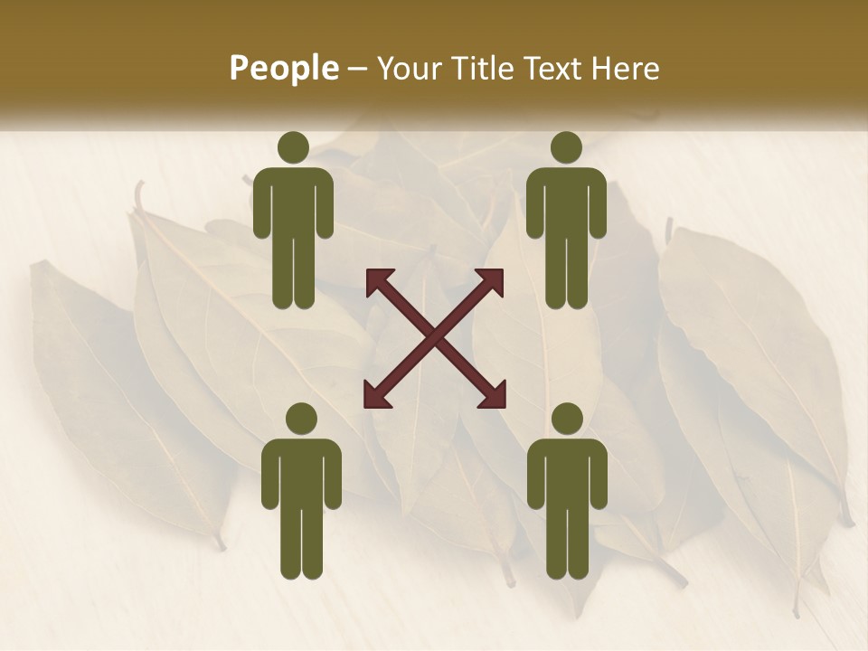 A Pile Of Leaves Sitting On Top Of A Wooden Table PowerPoint Template