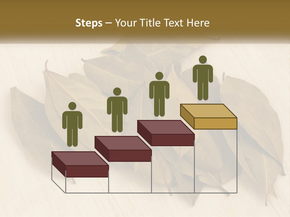 A Pile Of Leaves Sitting On Top Of A Wooden Table PowerPoint Template