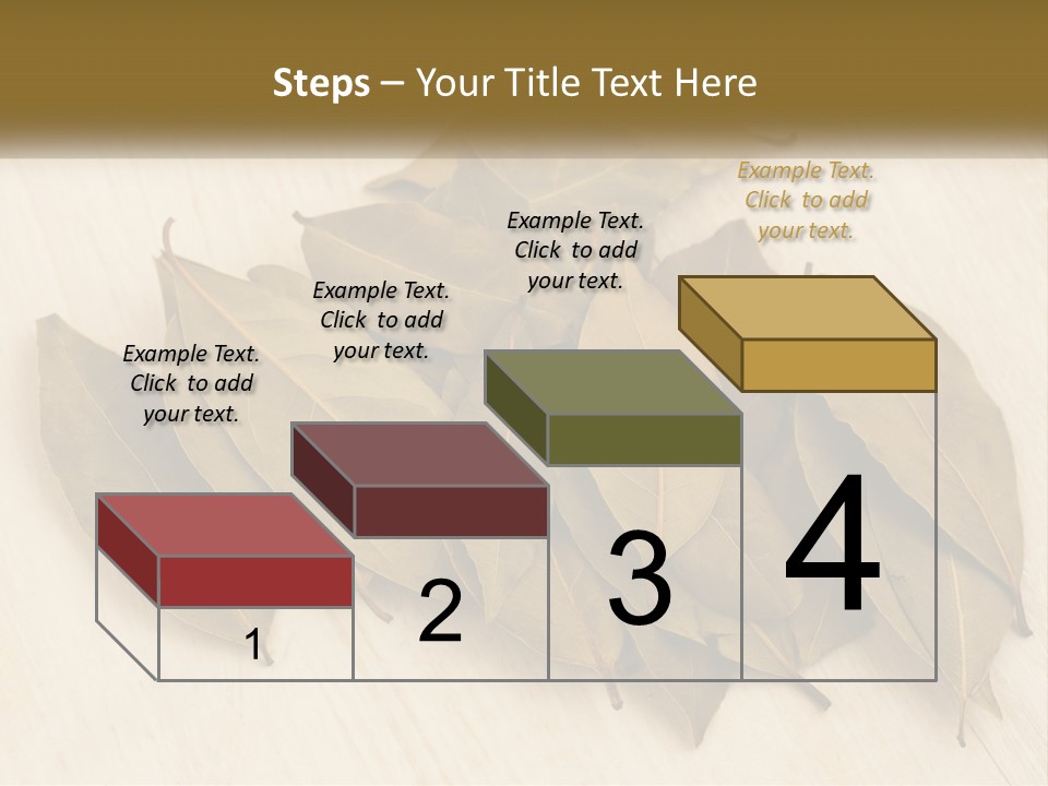 A Pile Of Leaves Sitting On Top Of A Wooden Table PowerPoint Template