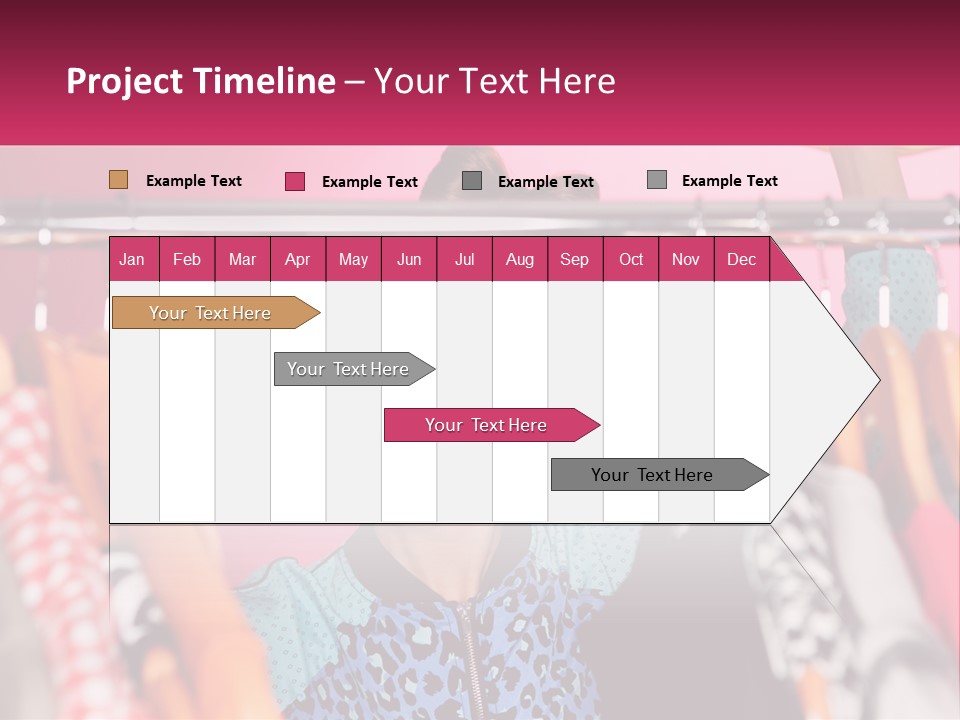 A Woman Standing In Front Of A Rack Of Clothes PowerPoint Template