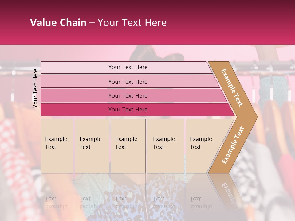 A Woman Standing In Front Of A Rack Of Clothes PowerPoint Template