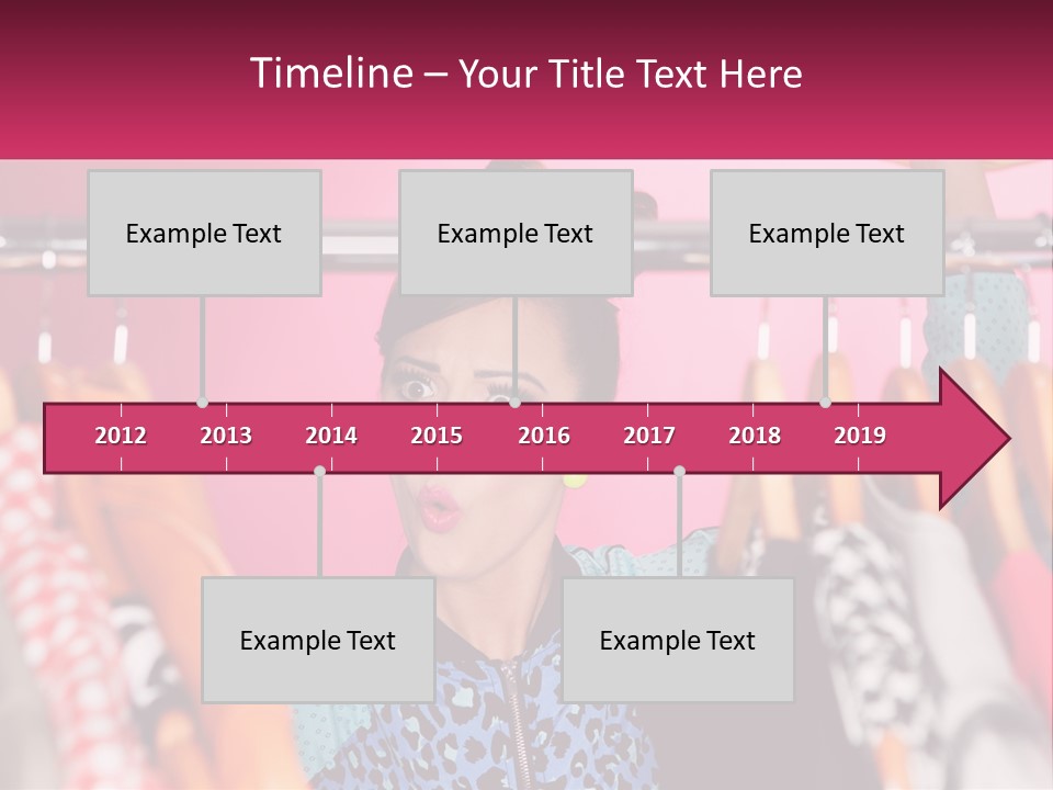 A Woman Standing In Front Of A Rack Of Clothes PowerPoint Template