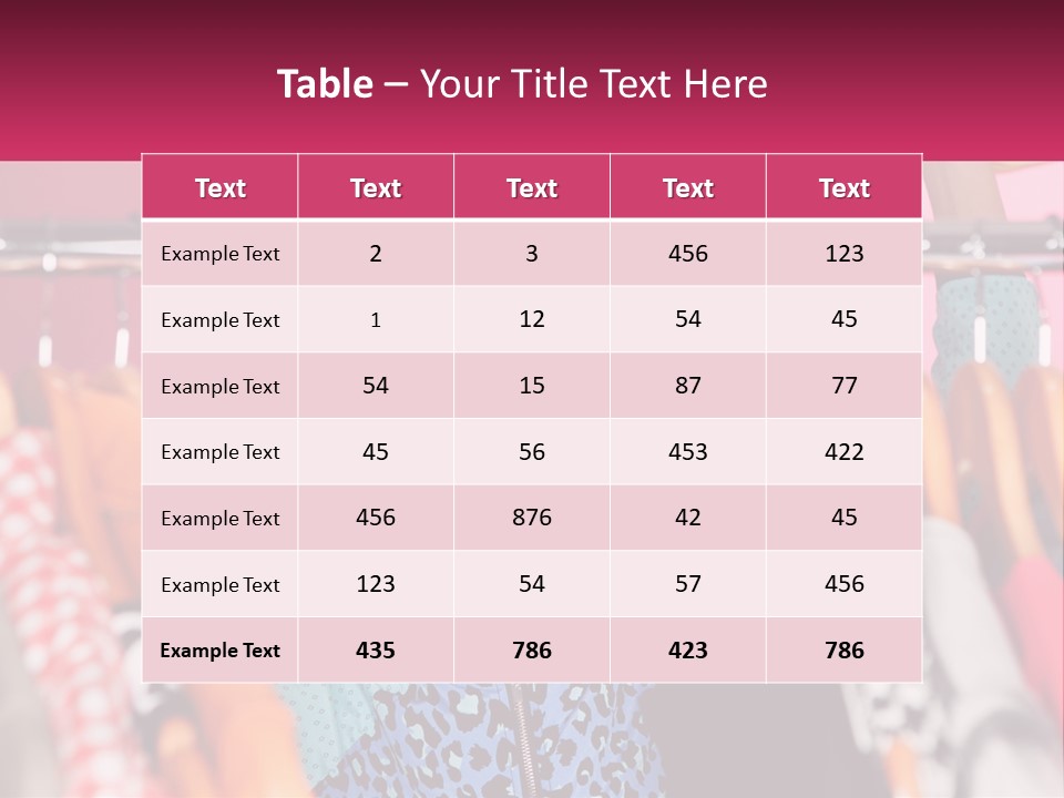 A Woman Standing In Front Of A Rack Of Clothes PowerPoint Template