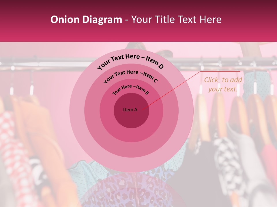 A Woman Standing In Front Of A Rack Of Clothes PowerPoint Template