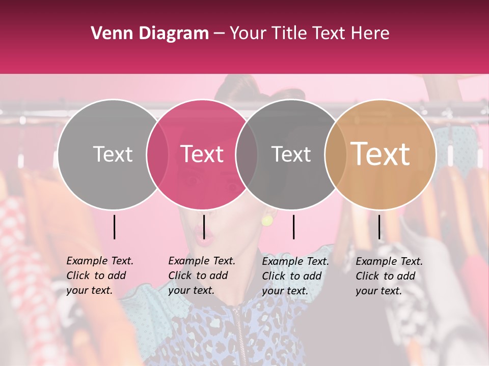 A Woman Standing In Front Of A Rack Of Clothes PowerPoint Template